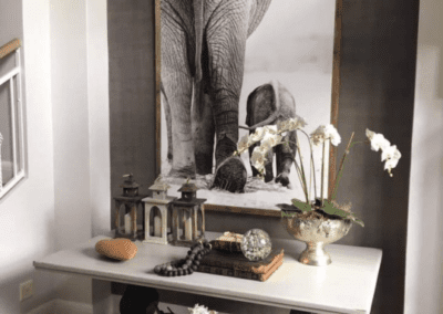 Elephant painting on canvas for feature wall, by Designer Brushworx