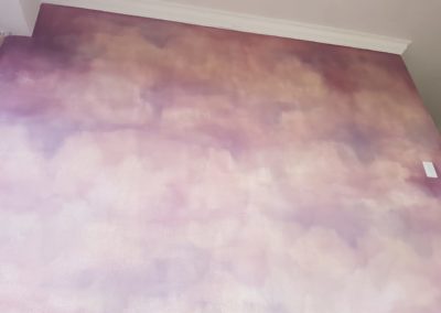 Designer Brushworx paint techniques showcasing dreamy pink clouds