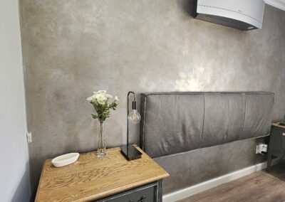 warm grey paint effect for bedroom walls by Designer Brushworx