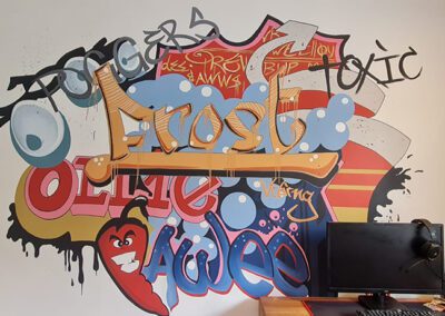 Graffiti wall mural by Designer Brushworx