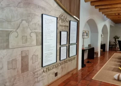 Family history and brand wall mural, painted by Designer Brushworx